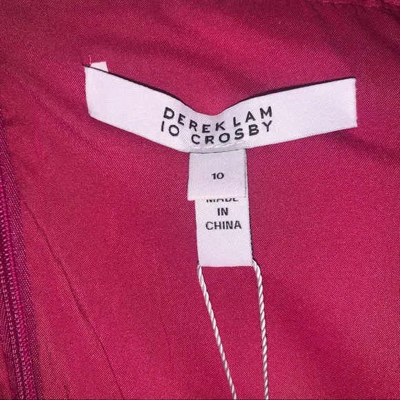 10 Crosby Derek Lam Fuchsia/Silver Sequin Reversible Color Cocktail Dress NWT